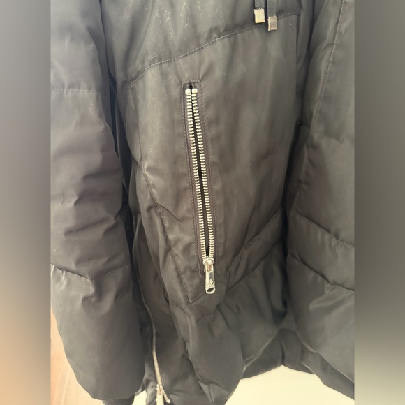 Sam Edelman Black Faux Shearling Lined Puffer Coat - Picture 11 of 15